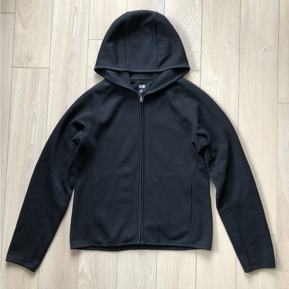 Uniqlo Women’s Relaxed Fit Black Zip-Up Hoodie Size S - Picture 1 of 11